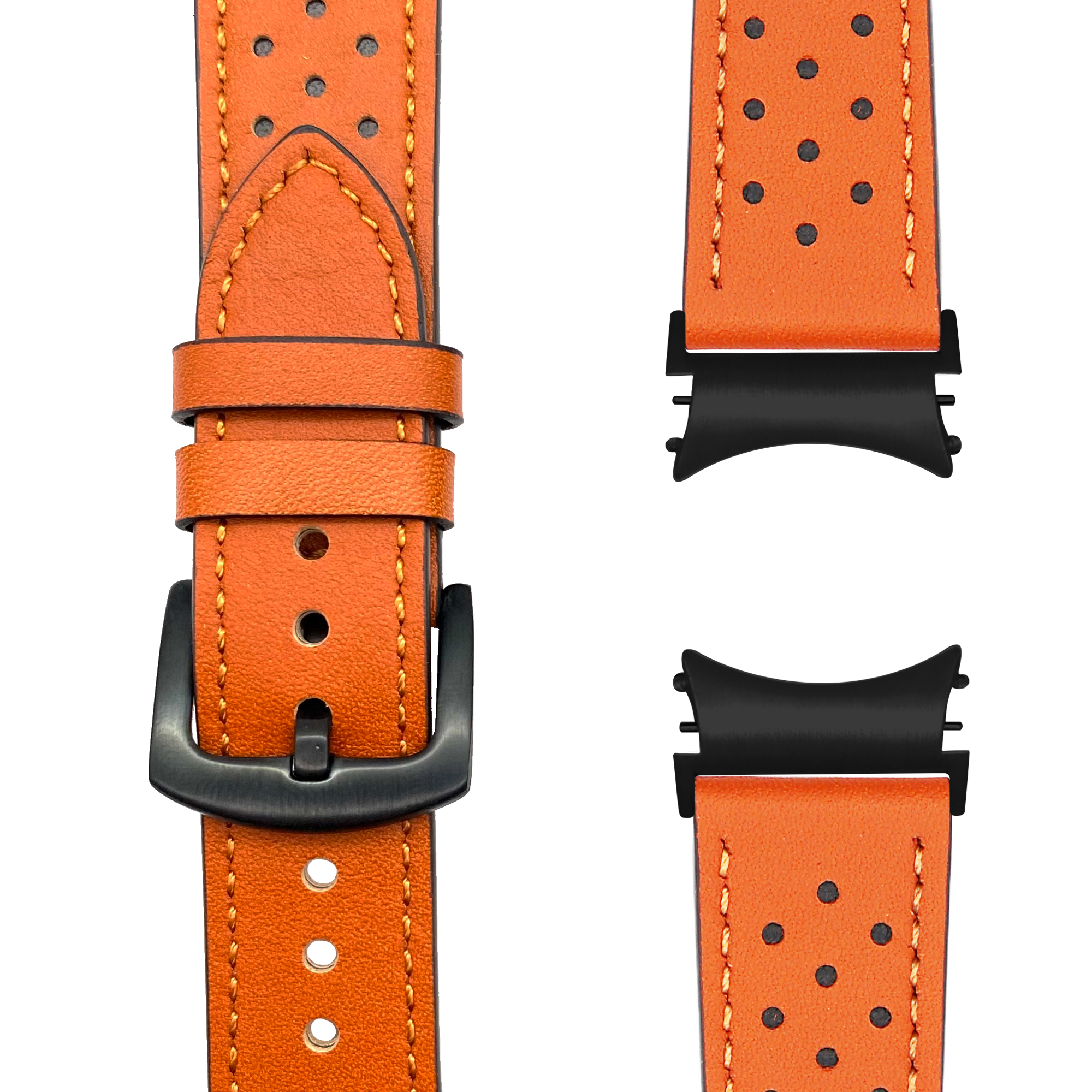 gear s3 frontier armband leder Lederarmband mit Lochmuster | Armband für Samsung Galaxy Watch | Echtleder Armband